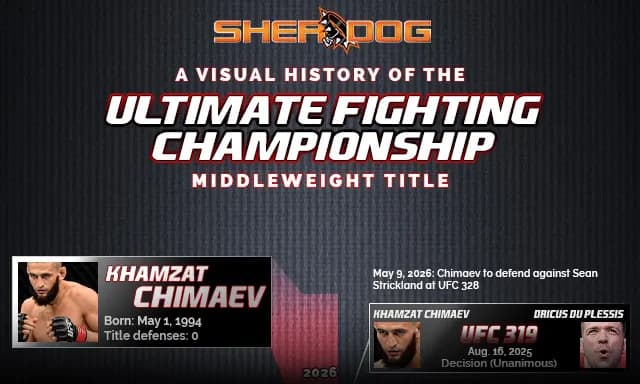 The UFC Middleweight title: A visual history