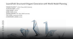 Paper page - Learn2Fold: Structured Origami Generation with World Model Planning