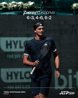 @atptour: Mission accomplished 🥵

Top seed @AlexZverev withstands the Kopriva test and will face compatriot Ha...