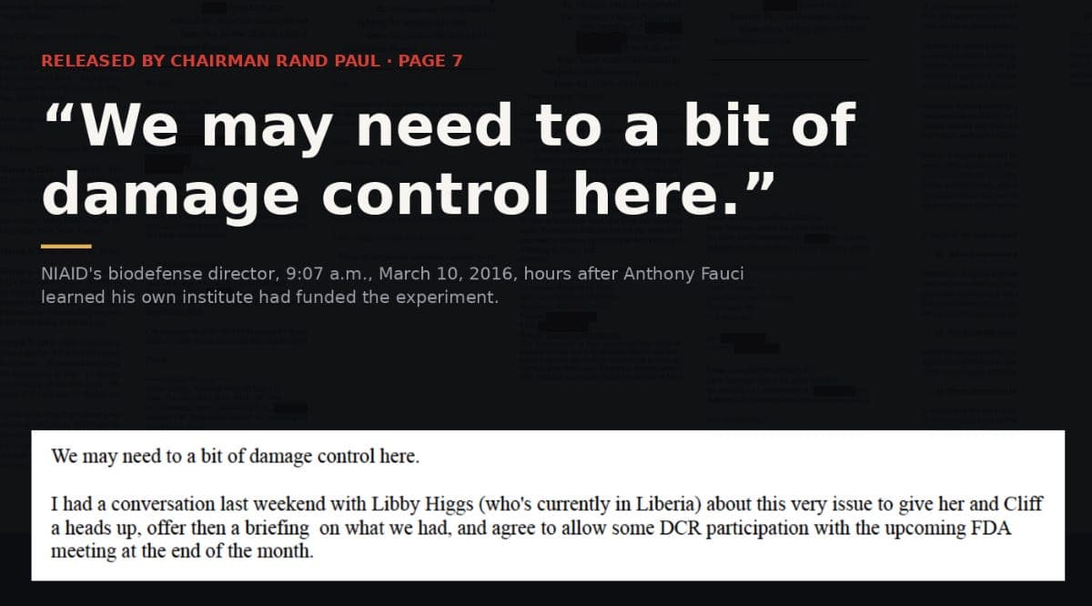"We May Need to a Bit of Damage Control": Inside NIAID's Ebola Vaccine Crisis