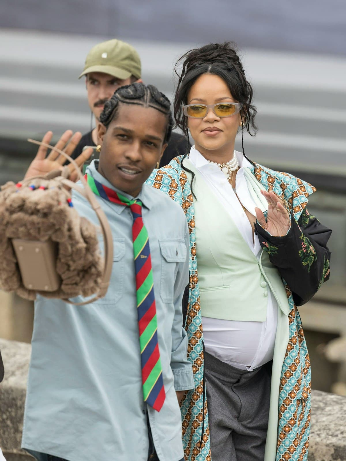 Rihanna and A$AP Rocky Arrive at Dior Men's Spring ...