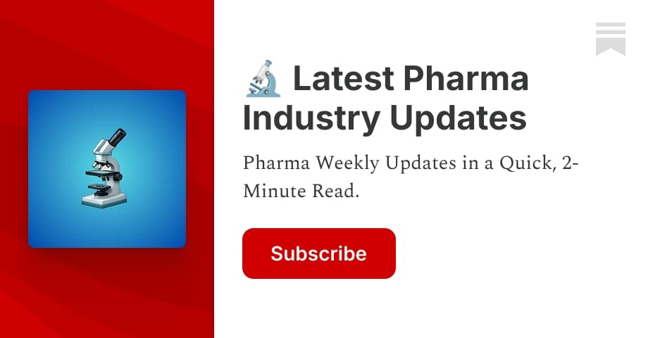 🔬 Latest pharma industry updates 👇 - by Nicolas Schmitz