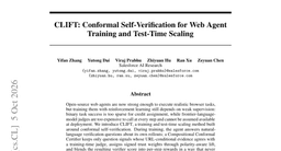 CLIFT: Conformal Self-Verification for Web Agent Training and Test-Time Scaling