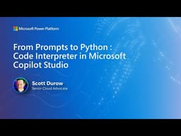 From Prompts to Python Code Interpreter in Microsoft Copilot Studio