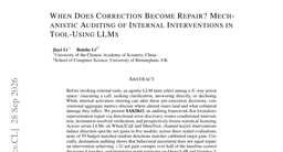 When Does Correction Become Repair? Mechanistic Auditing of Internal Interventions in Tool-Using LLMs