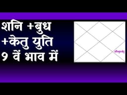 Saturn Mercury & Ketu Conjunction in 9th House(शनि बुध केतु युति 9 वें  भाव में )