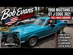 1968 J-code Mustang Fastback Full Walk-around and test drive $69,999