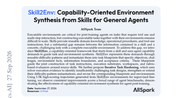 Skill2Env: Capability-Oriented Environment Synthesis from Skills for General Agents