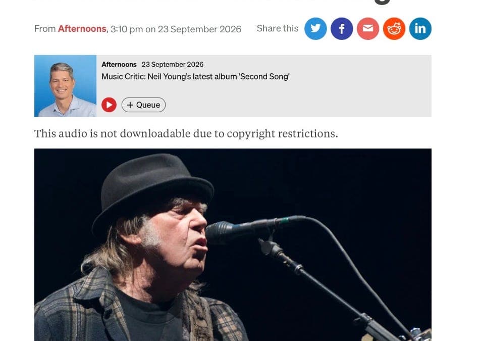 RNZ Review — Neil Young & The Chrome Hearts, Second Song (September, 2026)