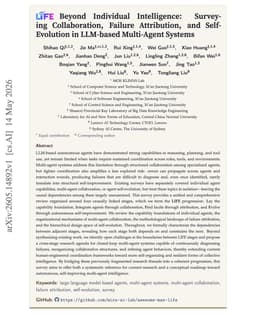 @omarsar0 reposted: // Beyond Individual Intelligence //

One of the more useful multi-agent surveys...
