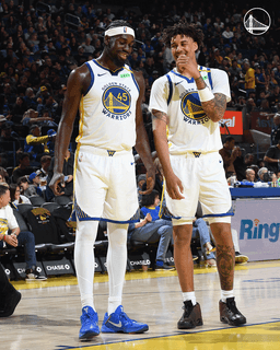 @warriors: Graham Ike and Yaxel Lendeborg are the first rookie duo to start a Warriors home opener since at lea...