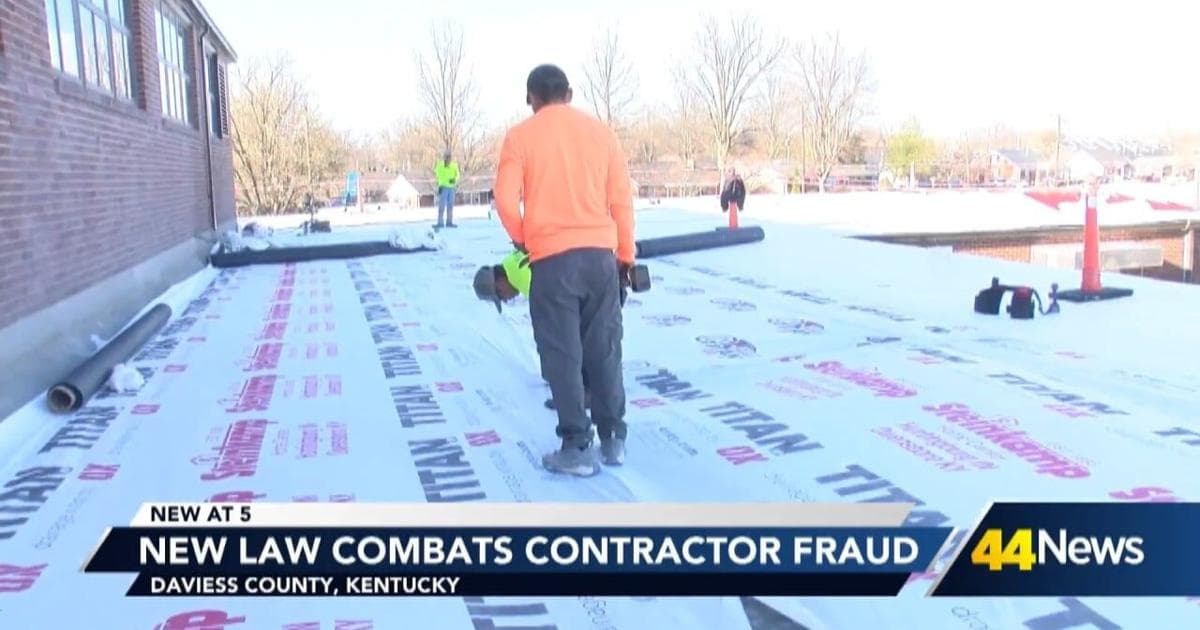 New Kentucky law makes contractor fraud a felony