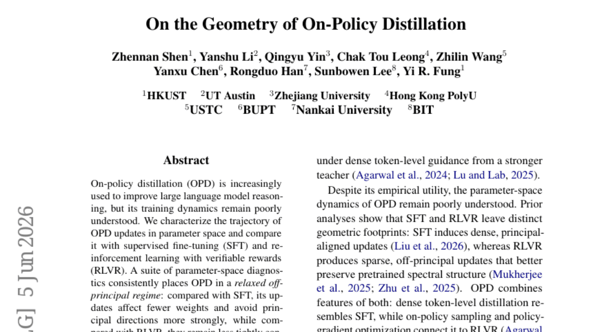 On the Geometry of On-Policy Distillation