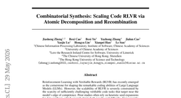 Combinatorial Synthesis: Scaling Code RLVR via Atomic Decomposition and Recombination