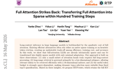 Full Attention Strikes Back: Transferring Full Attention into Sparse within Hundred Training Steps