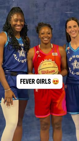 @WNBA: Terrific trio 💅

Aliyah Boston, Kelsey Mitchell and Caitlin Clark representing for the @IndianaFever...