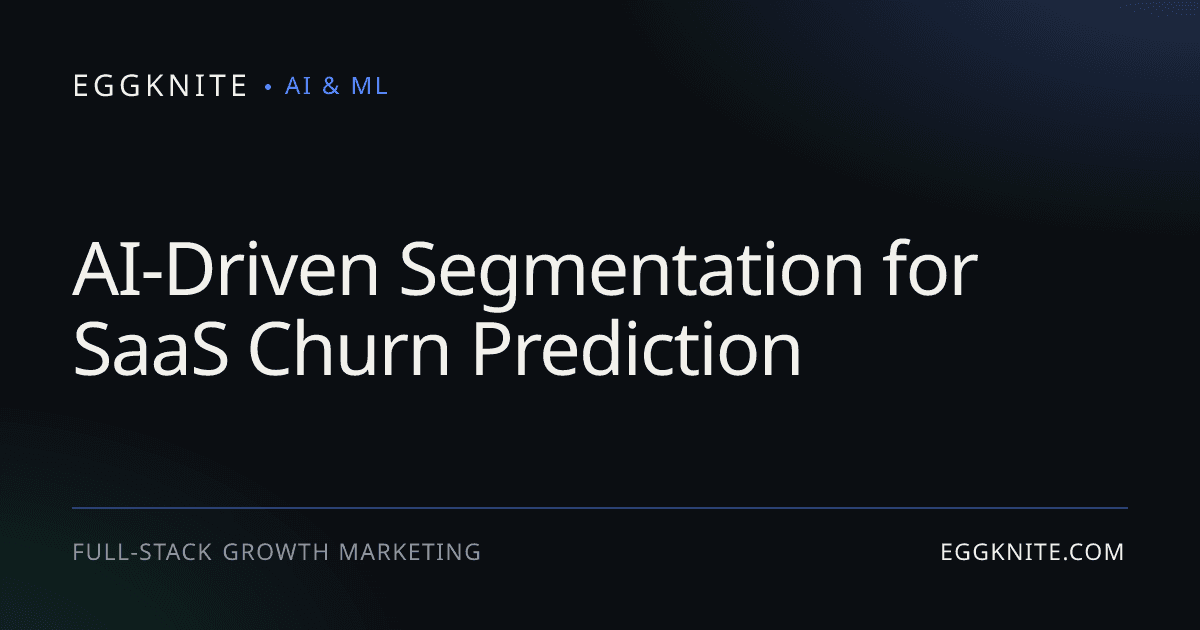 AI-Driven Segmentation for SaaS Churn Prediction - eggknite