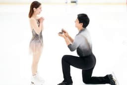Olympic pairs figure skating gold medalists Riku Miura and ...