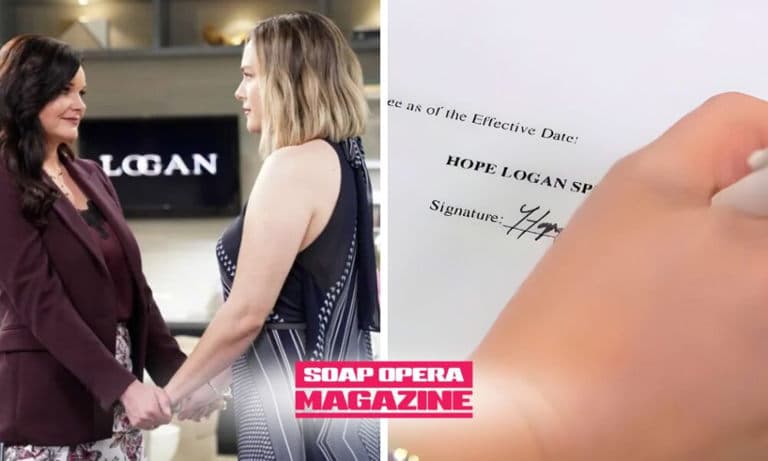 Signed, sealed, delivered! B&B's Hope Logan is officially the newest member of Team Logan!