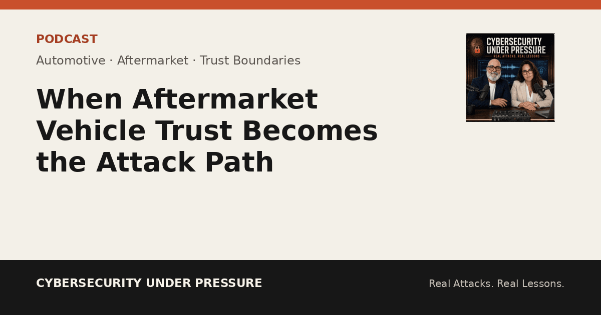 When Aftermarket Vehicle Trust Becomes the Attack Path