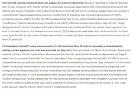 @TheStudyofWar: MORE: Iran’s latest counterproposal does not appear to meet US demands, which have been and continue...