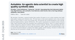 Autodata: An agentic data scientist to create high quality synthetic data