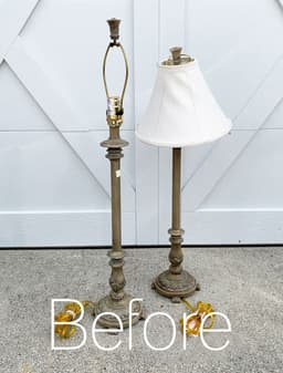 Thrift Store buffet Lamp Set Makeover - Confessions of a Serial DIYer