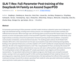 @_akhaliq: SLAI T-Rex

Full-Parameter Post-training of the DeepSeek-V4 Family on Ascend SuperPOD

paper: https:...