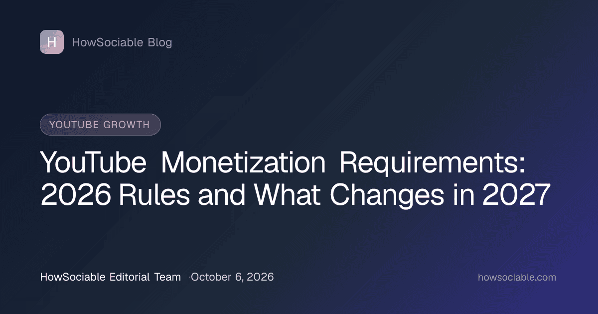 YouTube Monetization Requirements: 2026 Rules, 2027 ...