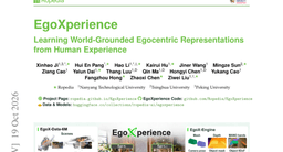 EgoXperience: Learning World-Grounded Egocentric Representations from Human Experience