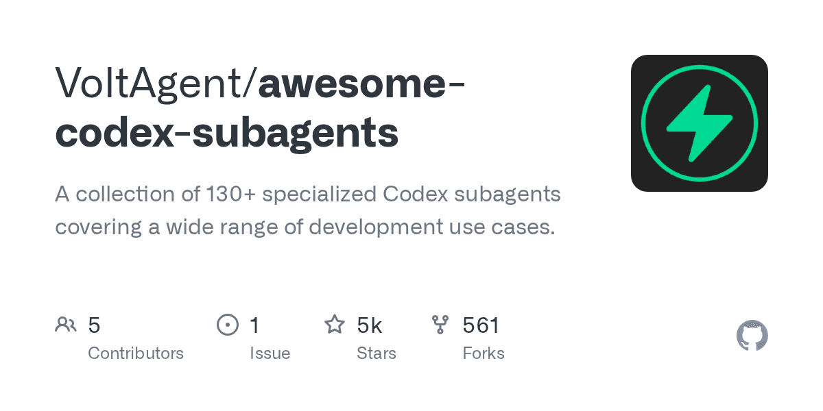 VoltAgent/awesome-codex-subagents