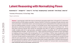 Latent Reasoning with Normalizing Flows