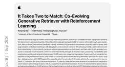 It Takes Two to Match: Co-Evolving Generative Retriever with Reinforcement Learning