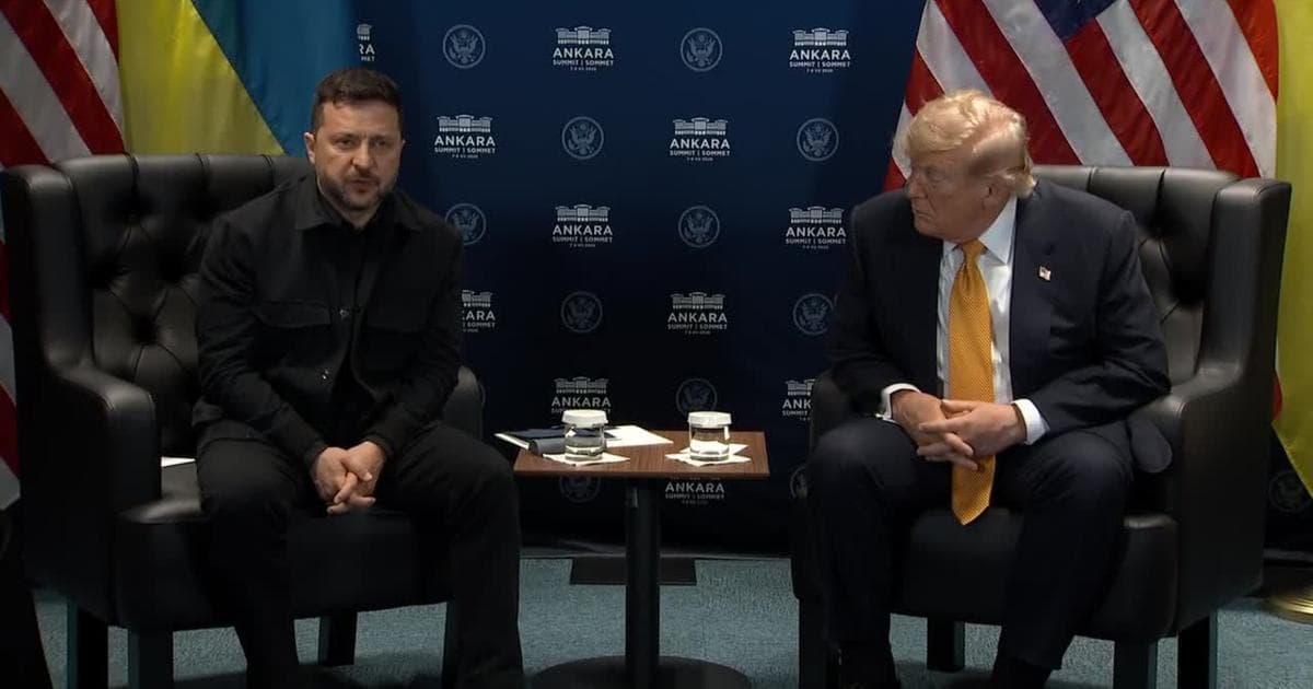 Donald Trump meets with Zelensky at NATO summit
