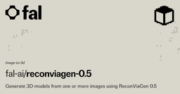 ReconViaGen 0.5 | Image to 3D | fal.ai