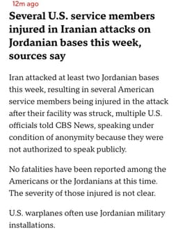 Iran Strikes Military Bases in Jordan