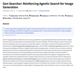 @_akhaliq: Gen-Searcher

Reinforcing Agentic Search for Image Generation

paper: https://t.co/Y6bM7LExjv https:...