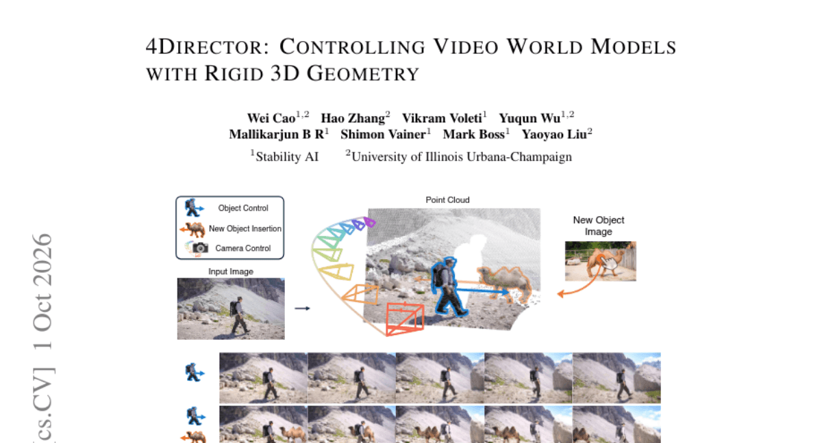 4Director: Controlling Video World Models with Rigid 3D Geometry
