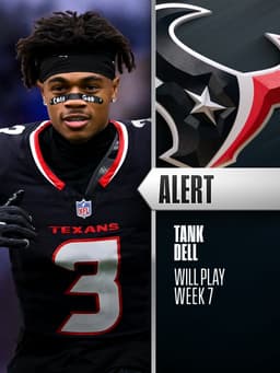 @NFL: Texans HC DeMeco Ryans announces that WR Tank Dell will play Sunday vs the Giants, his first game si...