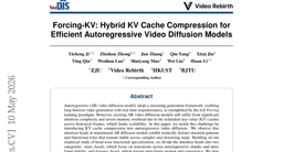 Forcing-KV: Hybrid KV Cache Compression for Efficient Autoregressive Video Diffusion Models