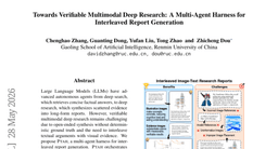 Towards Verifiable Multimodal Deep Research: A Multi-Agent Harness for Interleaved Report Generation