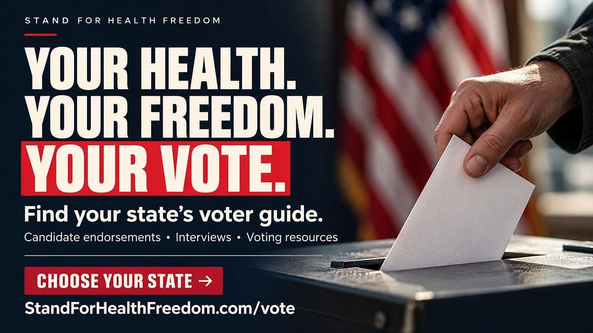 Eleven Days. Health Freedom Is on Every Ballot. Vote It, Whatever Your Party.