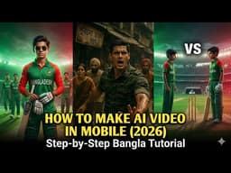 How to Make AI Video FREE in Mobile (2026) | Step-by-Step Bangla Tutorial #AIVideo #FreeAIVideo