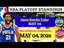 NBA STANDINGS Playoffs as of MAY 03 ||GAME RESULTS | NBA SCHEDULE MAY 04, 2026 #nba  #playoffs