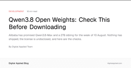 Qwen3.8 Open Weights: Check This Before Downloading