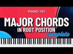 Every Major Chord in Root Position | Easy piano tutorial