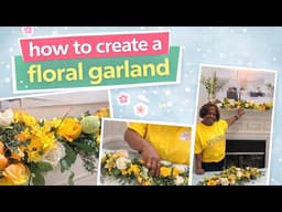 EASY DIY FLORAL GARLAND ||SPRING DECORATING #diy#easy#garland