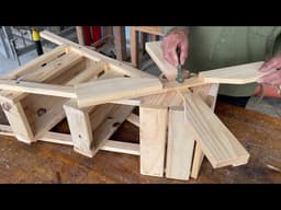 Handmade Wooden Decor - DIY Two Tiered Windmill Plant Pot