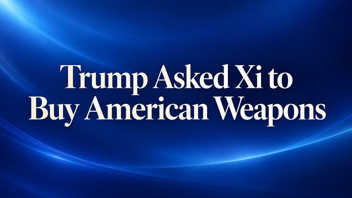 Trump Asked Xi to Buy American Weapons