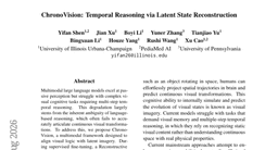 ChronoVision: Temporal Reasoning via Latent State Reconstruction